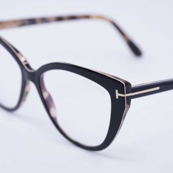 Tom Ford FT5673-B 005 Eyeglasses Black/Havana 54mm Cat Eye Frame - Picture 6 of 9